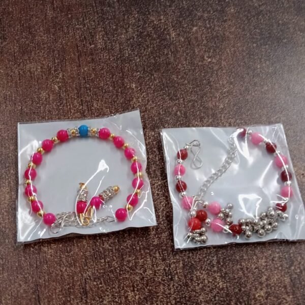 Traditional and Trendy Beaded Bracelet with Adjustable Chain (1 Pc)