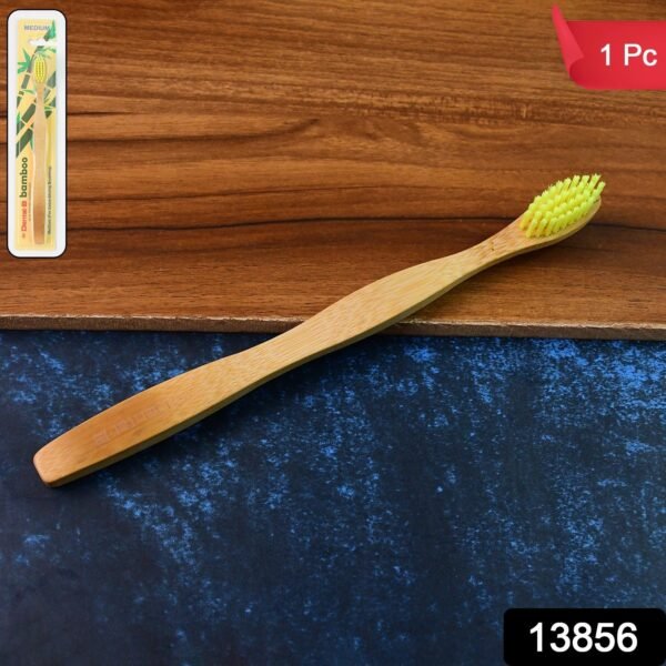 Eco-Friendly Natural Bamboo Toothbrush with Medium Bristles (1 Pc)