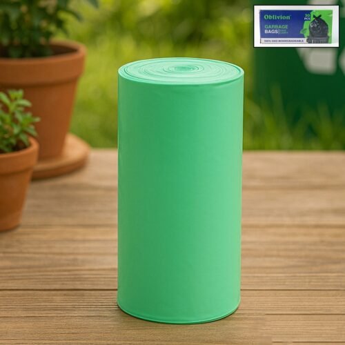 Green Compostable Corn Starch Garbage Bags (17" x 19")