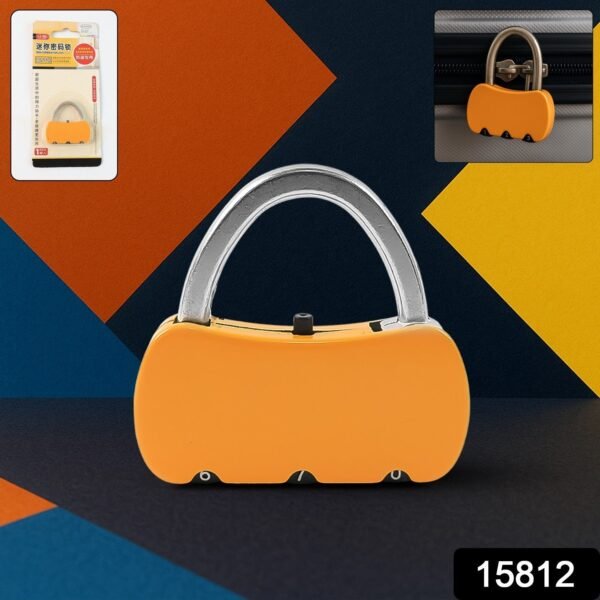 Portable Security 3-Digit Combination Travel Lock (1 Pc)