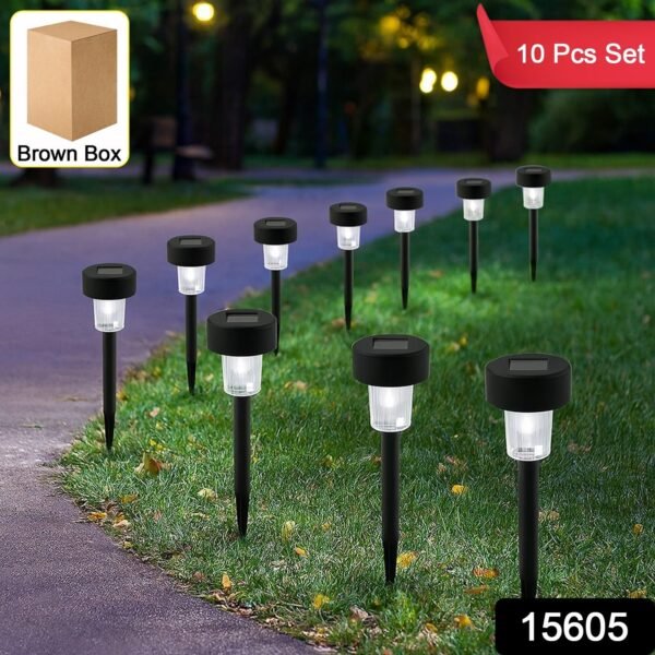 Solar Powered Garden Pathway Lights (10 Pc / Set)