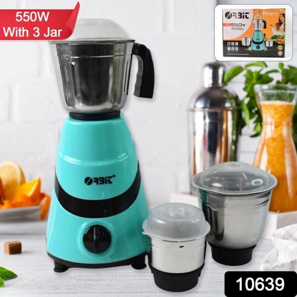 Orbit Mixer Grinder with 3 Stainless Steel Jars - 550w