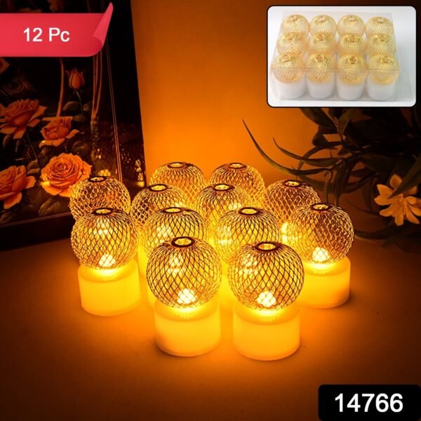 WhatsAppImage2025-09-05at18.13.57_e12fca0f.jpg LED Ball Shaped Decorative Light with Mesh Cover (12 Pc / Set)
