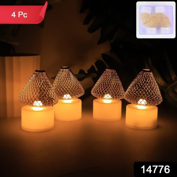 Premium LED Flameless Candle Lights (4 Pc / Set)
