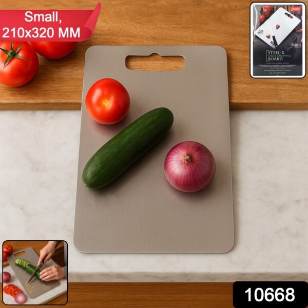 Apex Stainless Steel Multipurpose Small Chopping Cutting Board (210x320mm / 1 Pc)