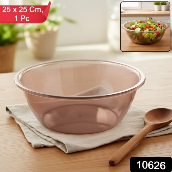 Transparent Multipurpose Mixing and Serving Bowl  (25 x 25 cm, 1 Pc)