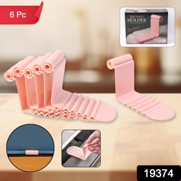 Universal Bed Sheet Holder Clip Set (Pack of 6)