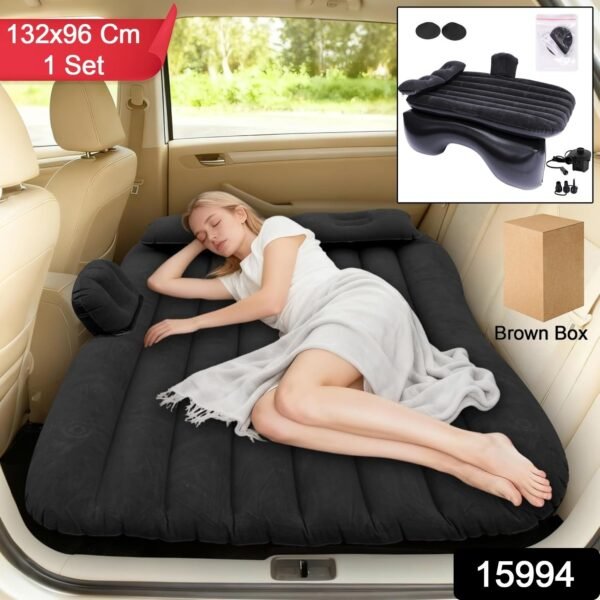 Inflatable Car Air Mattress Bed (132 × 96 cm, 1 Set)