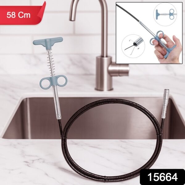 Flexible Sink & Drain Cleaning Spring Tool (58 Cm, 1 Pc)