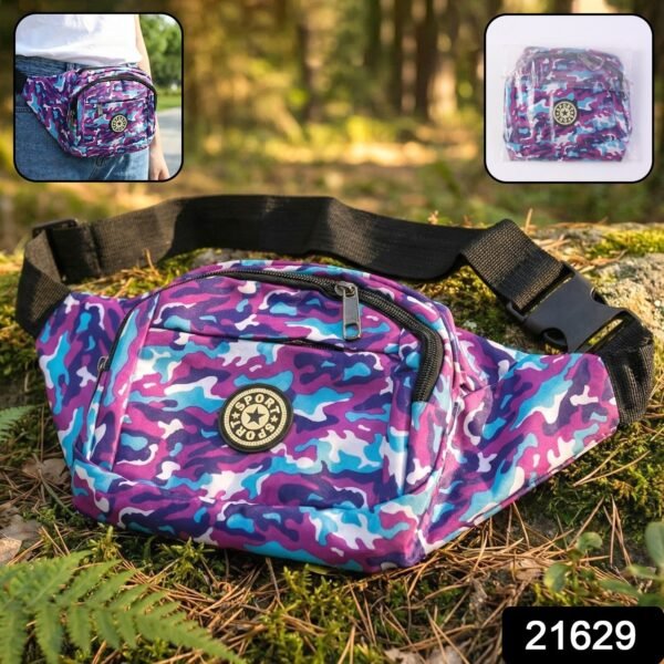 Stylish Camouflage Print Waist Bag (1 Pc)