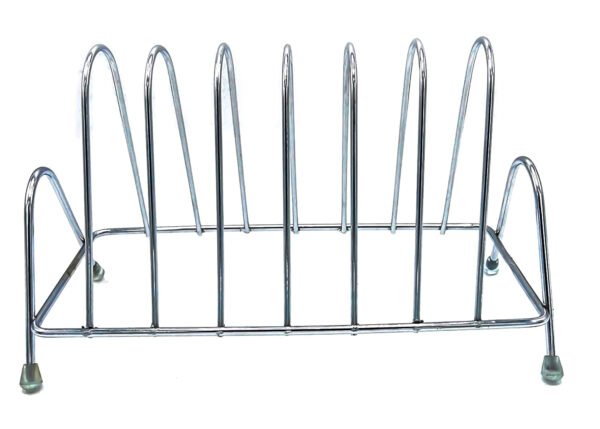 Stainless Steel Square Plate Rack Stand Holder for Kitchen