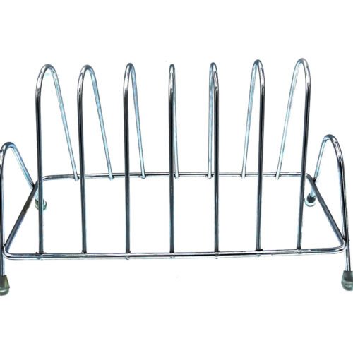 Stainless Steel Square Plate Rack Stand Holder for Kitchen
