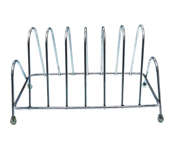 Stainless Steel Square Plate Rack Stand Holder for Kitchen