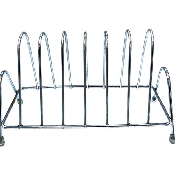 Stainless Steel Square Plate Rack Stand Holder for Kitchen