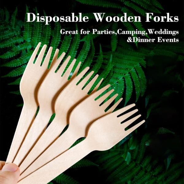 Wooden-Fork-10.jpg Freshee 160mm Wooden Fork – 30 Pcs Pack