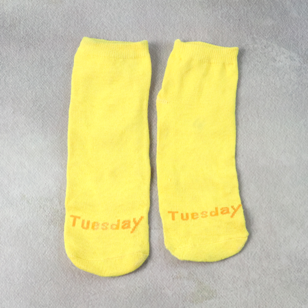 YellolwSocks-02.png Tuesday Theme Yellow Casual Socks (1 Pair)