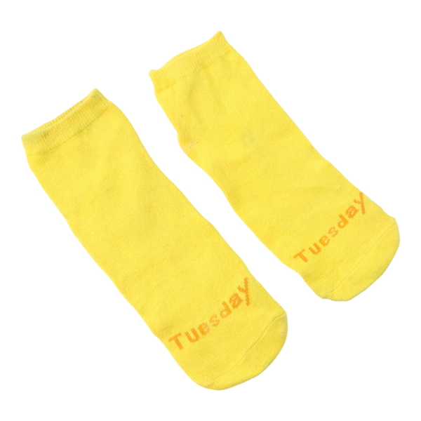 YellolwSocks-04.png Tuesday Theme Yellow Casual Socks (1 Pair)