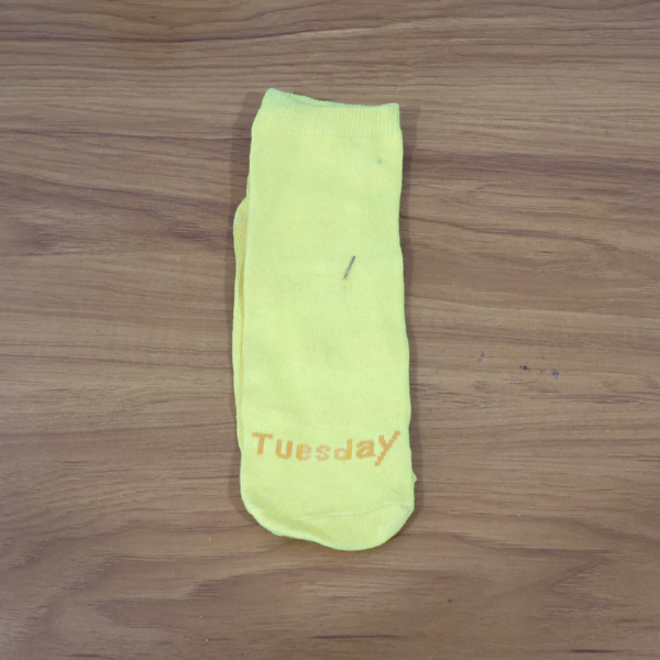 YellolwSocks-live.png Tuesday Theme Yellow Casual Socks (1 Pair)