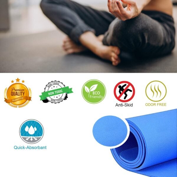 Premium Non-Slip Yoga & Exercise Mat (178x60 Cm / 1 Pc / Mix Color)