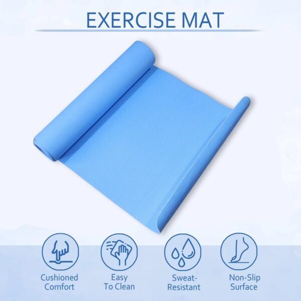 Premium Non-Slip Yoga & Exercise Mat (178x60 Cm / 1 Pc / Mix Color)