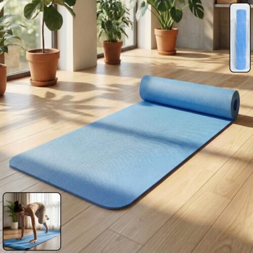 Yogamat-WOSKU-01_2e7d0118-6bd2-4885-8968-72286e579d9c.jpg Premium Non-Slip Yoga & Exercise Mat (178x60 Cm / 1 Pc / Mix Color)
