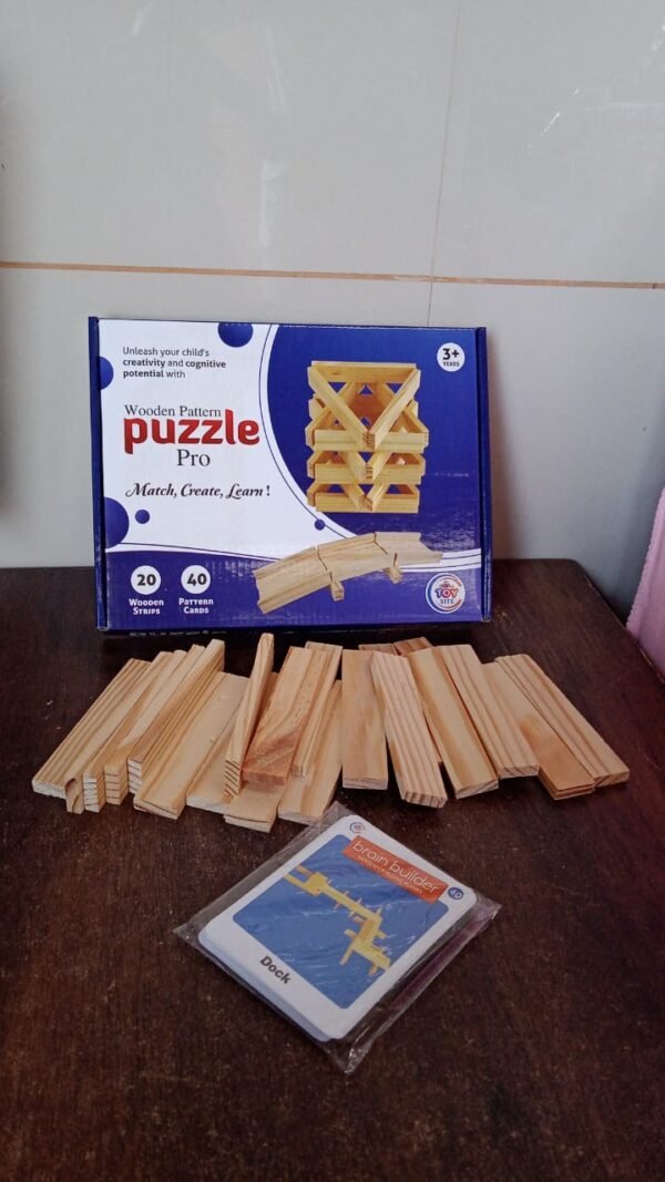 a03779d4-da4f-425b-99b6-c8c497b16d2a.jpg Wooden Pattern Brain Puzzles 20 Pcs Wooden Strips, 40 Pattern Cards (1 Set)