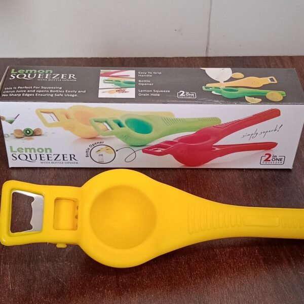 Kitchen 2 in 1 Unbreakable Lemon Squeezer and Bottle Opener (1 Pc)