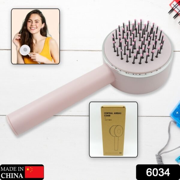 Air Cushion Massage Brush with Long Handle & Self-Cleaning Detangling Comb