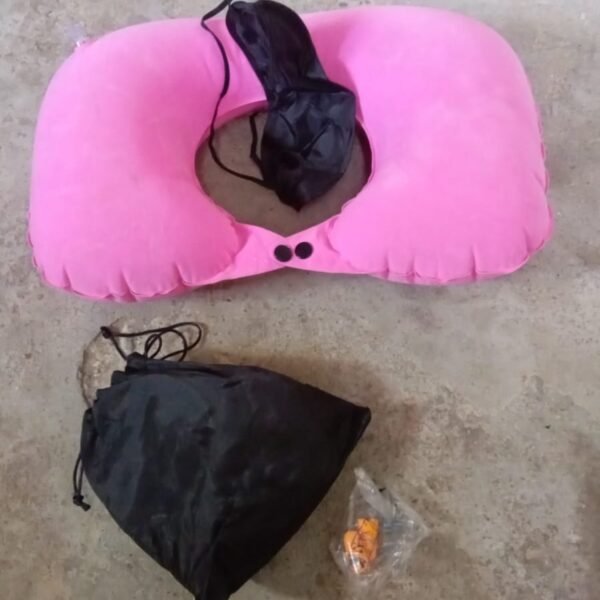 3-in-1 Travel Sleeping Kit with Neck Pillow, Eye Mask & Earplugs