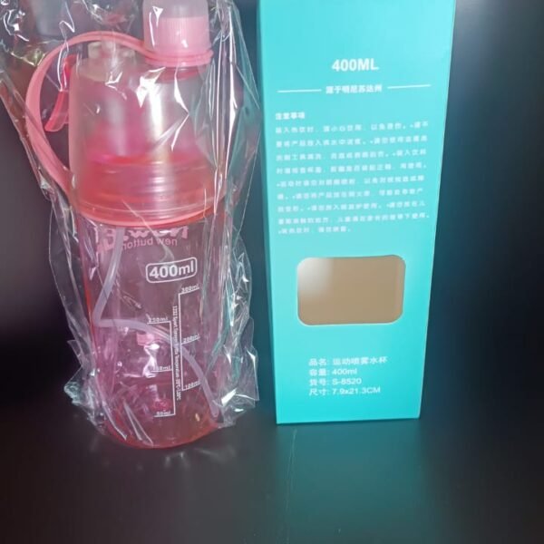 Plastic 2 In 1 Mist Spray Water Bottle (Multicolor / 400 ML / 1 Pc)