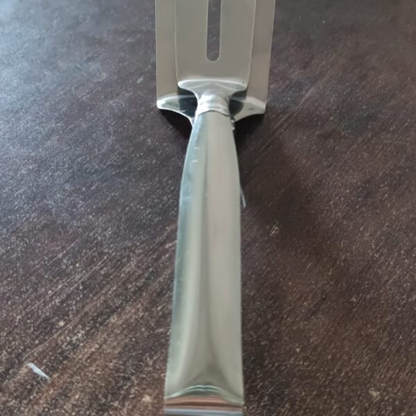 Stainless Steel Slotted Fish Tong – Double-Sided Cooking Spatula (1 Pc / 23 Cm)