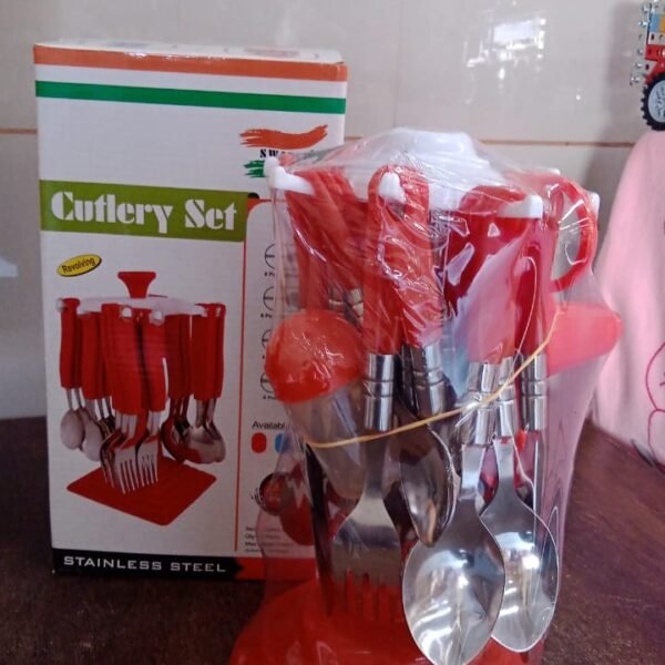 a20eb721-b357-429e-b136-0007fbb43a4c.jpg Luxury Cutlery Set for Dining Table Stainless Steel 26-Piece Set With Stand (1 Set