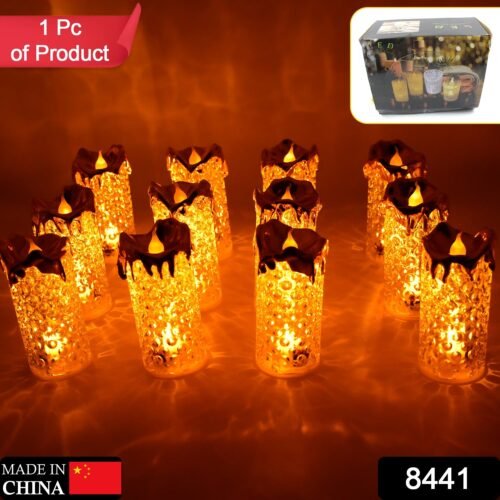 Gold LED Flameless Candles for Decor & Gifting, Diwali (12 Pc MOQ)