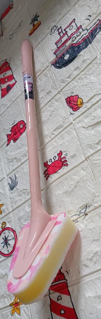 Cleaning Supplies Kitchen Hand Triangular Sponge  Brush Handle