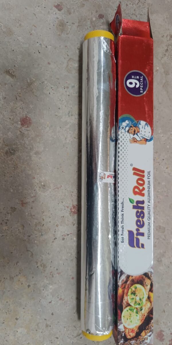 Heavy Duty Non-Stick Aluminum Foil Roll for Baking & Grilling (9 Mtr)