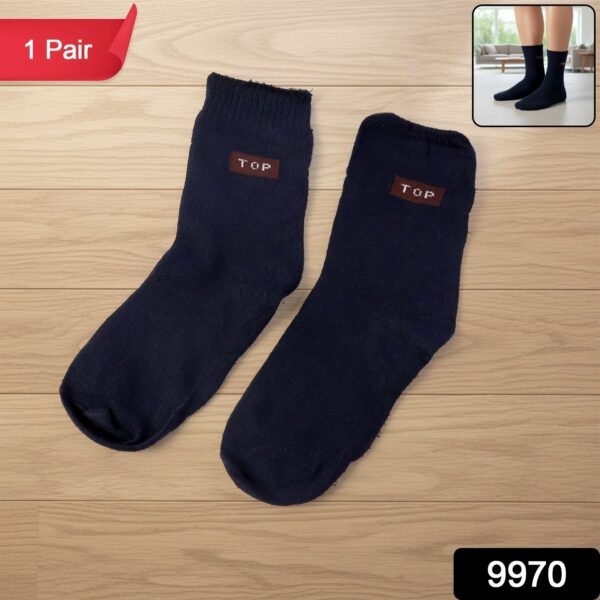 Navy Blue Casual Daily Wear Socks (1 Pair)