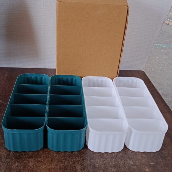 5 Compartments Socks / Handkerchief / Underwear Storage Boxes (pack of 4)