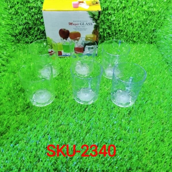 Multi Purpose Unbreakable Drinking Glass (Set of 6 Pieces) (300ml)