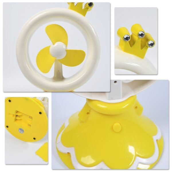 Princess Portable Fan – Bright Color Desktop USB & Battery Operated (Battery Not Included)