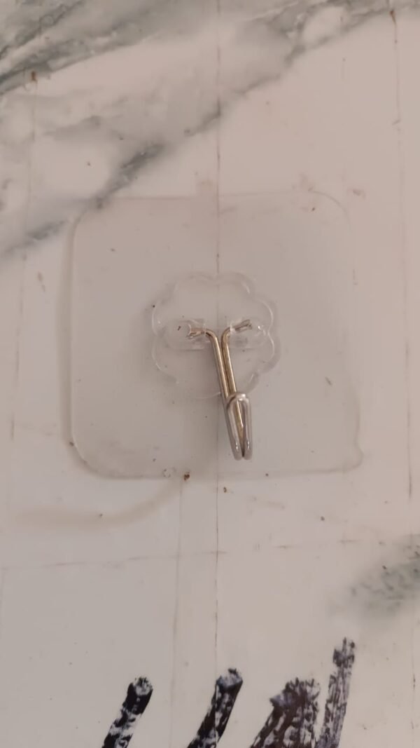 Self Adhesive Transparent Wall Hook (1 Pc)
