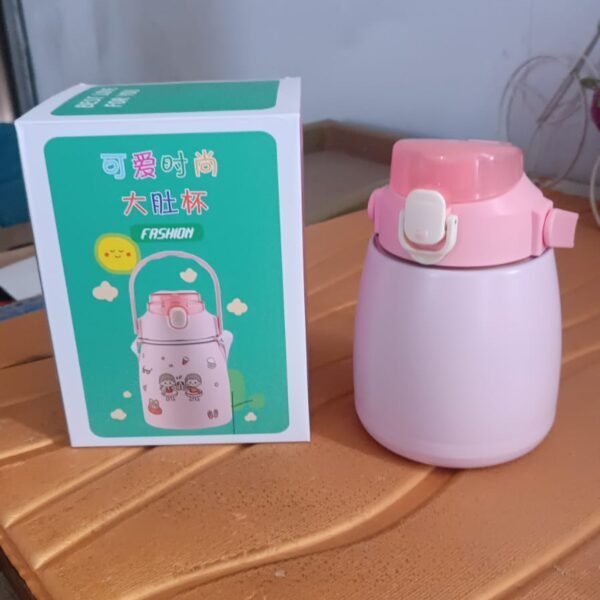 Stainless Steel Vacuum Insulated Water Bottle with Handle & Sticker (700 ML)