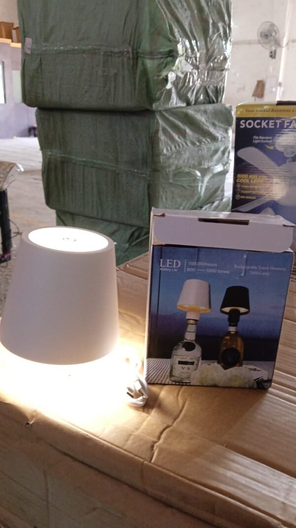 a5670556-b14e-41ed-86d9-c00b06b70bb8.jpg USB Rechargeable LED Bottle Lamp – 3-Color Dimmable Wireless Table Light (1 Pc)