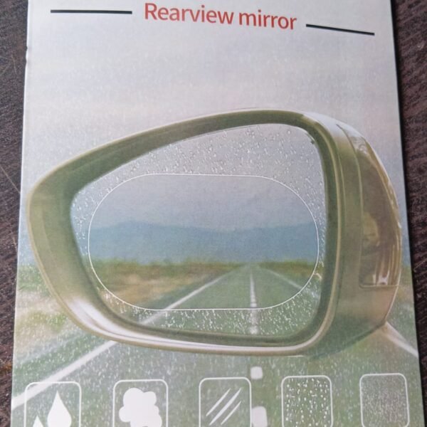 Anti-Fog & Anti-Scratch Rearview Mirror Film – HD Protective Sticker (1 Pc)