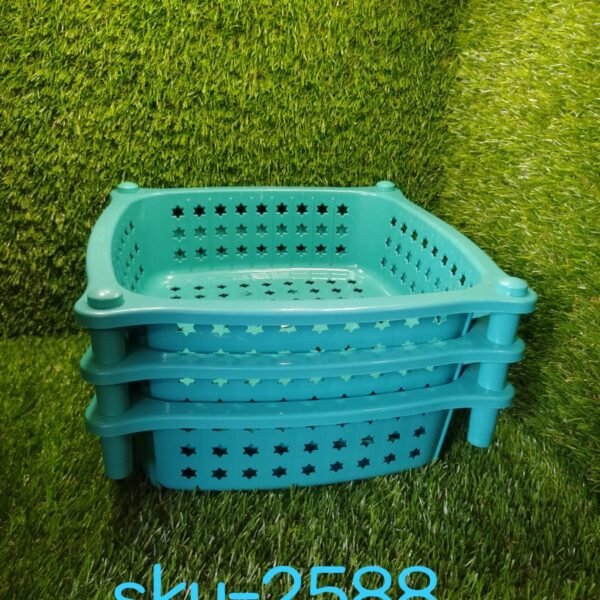 3 layer round Kitchen Trolley Basket ( MOQ :- 6 Pc)