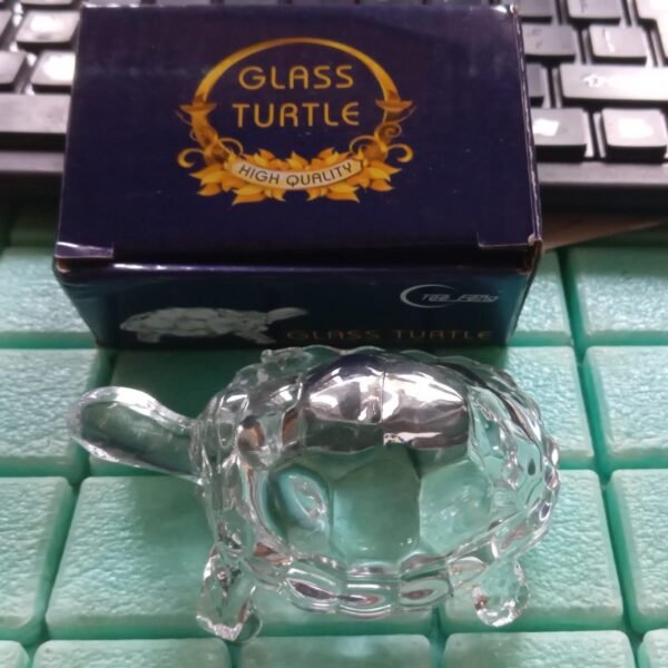 Crystal Glass Turtle-Tortoise for Feng Shui and Vastu