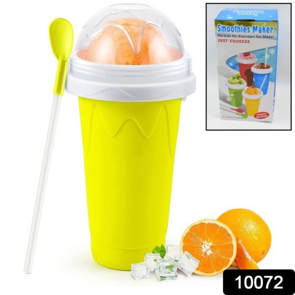 Magic Quick Frozen Smoothies Maker Cup – Double Layer Slushy Squeeze Cup (1 Pc)