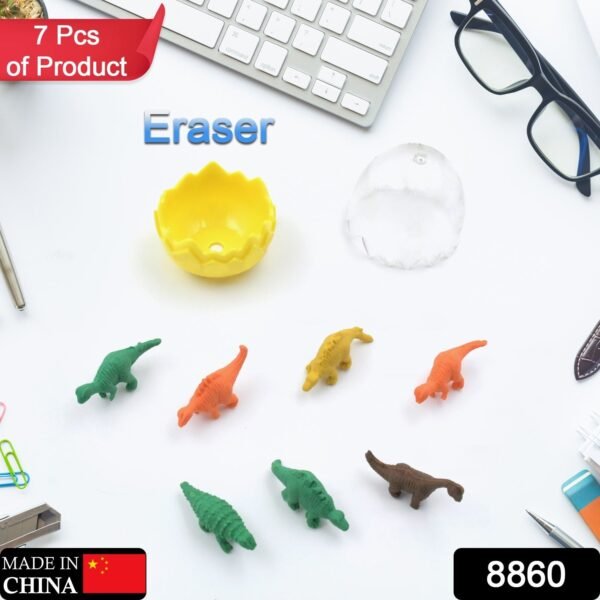 a9d3931c-2a17-4ac9-8af4-8f84da49bb4b.jpg 7 Piece Dinosaur Shaped Erasers for Kids - Animal Erasers, 3D Puzzle