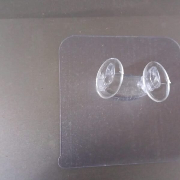 Transparent Self-Adhesive Wall Hook Waterproof & Oil-Proof Strong Holder (1 Pc)