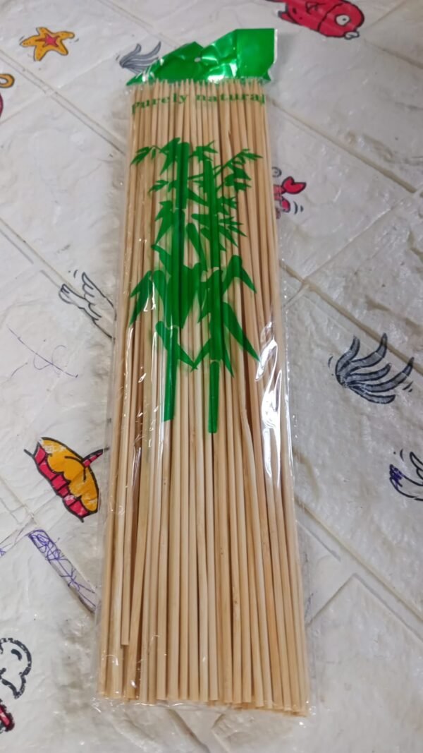 Camping Wooden Color Bamboo BBQ Skewers   Fountain Bamboo BBQ Sticks (30cm)
