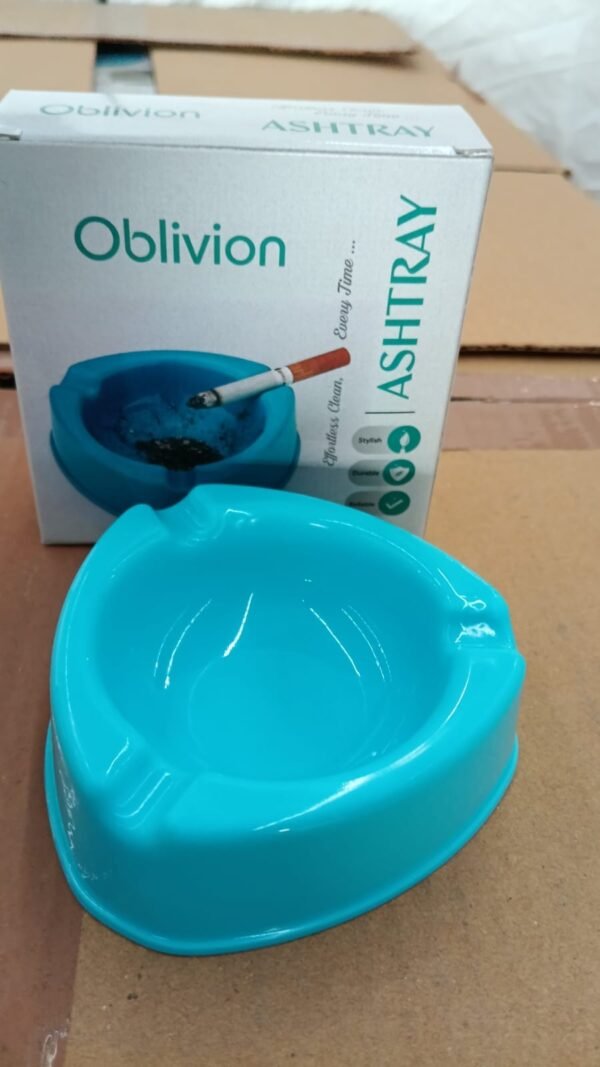 ab32edfe-a125-44bf-a277-a3eb51421d19.jpg Oblivion Durable Plastic Ashtray with Wide Bowl and Triple Cigarette Holder Slots (1 Pc)